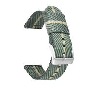 POYNMRE Nylonarmband, kompatibel mit Casio Pro Trek PRW-6600 PRG-600/650Y GA-2000, Edelstahl-Schnalle, Canvas, Herren-Schnellverschluss, Ersatz-Uhrenarmband(Dark green khaki sil)