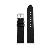 POYNMRE Passend for Breitling SA Italian Top Leder Uhrengürtel TOP TIME Co-Branding Serie Vintage Herren 20mm(Black silver A)