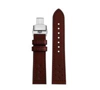 POYNMRE Passend for Breitling SA Italian Top Leder Uhrengürtel TOP TIME Co-Branding Serie Vintage Herren 20mm(Dark brown B)