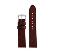 POYNMRE Passend for Breitling SA Italian Top Leder Uhrengürtel TOP TIME Co-Branding Serie Vintage Herren 20mm(Dark brown A)