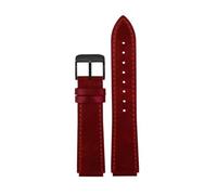 POYNMRE Retro-Rindslederarmband kompatibel mit Casio A158 A158W/A168/f91w/AE-1200WHD/A159/A169 AE1200 Vintage-Uhrenarmband Kalbslederband(Red-black A)