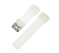 POYNMRE Silikonarmband, kompatibel mit Casio G-Shock GA-100/110/140/200/400/700 800 GD-100/110/120, Ersatzarmband for Herren, Schwarzgold-Schnalle, 16 mm(Half Transparent)