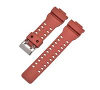 POYNMRE Silikonarmband, kompatibel mit Casio G-Shock GA-100/110/140/200/400/700 800 GD-100/110/120, Ersatzarmband for Herren, Schwarzgold-Schnalle, 16 mm(Red)