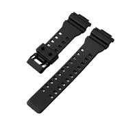 POYNMRE Silikonarmband, kompatibel mit Casio G-Shock GA-100/110/140/200/400/700 800 GD-100/110/120, Ersatzarmband for Herren, Schwarzgold-Schnalle, 16 mm(Black black matte)