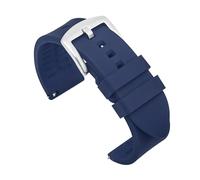 POYNMRE Silikonarmband mit Schnellverschluss, 18 mm, 19, 20, 21, 22, 24, wasserdicht, Sportarmband aus Kautschuk, kompatibel Omega- und Rolex-Armbändern(Blue,21mm)
