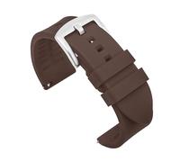 POYNMRE Silikonarmband mit Schnellverschluss, 18 mm, 19, 20, 21, 22, 24, wasserdicht, Sportarmband aus Kautschuk, kompatibel Omega- und Rolex-Armbändern(Brown,19mm)