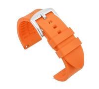 POYNMRE Silikonarmband mit Schnellverschluss, 18 mm, 19, 20, 21, 22, 24, wasserdicht, Sportarmband aus Kautschuk, kompatibel Omega- und Rolex-Armbändern(Orange,24mm)