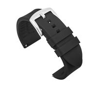 POYNMRE Silikonarmband mit Schnellverschluss, 18 mm, 19, 20, 21, 22, 24, wasserdicht, Sportarmband aus Kautschuk, kompatibel Omega- und Rolex-Armbändern(Noir,24mm)