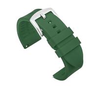 POYNMRE Silikonarmband mit Schnellverschluss, 18 mm, 19, 20, 21, 22, 24, wasserdicht, Sportarmband aus Kautschuk, kompatibel Omega- und Rolex-Armbändern(Green,22mm)