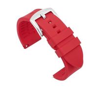 POYNMRE Silikonarmband mit Schnellverschluss, 18 mm, 19, 20, 21, 22, 24, wasserdicht, Sportarmband aus Kautschuk, kompatibel Omega- und Rolex-Armbändern(Red,20mm)