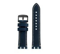 POYNMRE T115417 Armband 22 mm, kompatibel mit Tissot 1853 Racing Series T115.417 Band, Moto GP Retro, mattes Rindsleder-Uhrenarmband(Blue rice black)