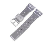 POYNMRE Transparentes Uhrenarmband aus Harz, kompatibel mit der Casio-Uhr Baby-G 110, GMA-S110-Stil, Ersatzband, dem Gürtel Casio 5600/6900 GA-100/110/120(BABYG silver buckle)