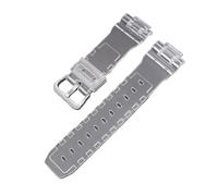 POYNMRE Transparentes Uhrenarmband aus Harz, kompatibel mit der Casio-Uhr Baby-G 110, GMA-S110-Stil, Ersatzband, dem Gürtel Casio 5600/6900 GA-100/110/120(J3 silver buckle)