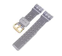 POYNMRE Transparentes Uhrenarmband aus Harz, kompatibel mit der Casio-Uhr Baby-G 110, GMA-S110-Stil, Ersatzband, dem Gürtel Casio 5600/6900 GA-100/110/120(BABY G gold buckle)