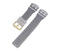 POYNMRE Transparentes Uhrenarmband aus Harz, kompatibel mit der Casio-Uhr Baby-G 110, GMA-S110-Stil, Ersatzband, dem Gürtel Casio 5600/6900 GA-100/110/120(GMA gold buckle)