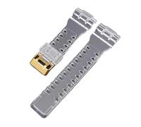 POYNMRE Transparentes Uhrenarmband aus Harz, kompatibel mit der Casio-Uhr Baby-G 110, GMA-S110-Stil, Ersatzband, dem Gürtel Casio 5600/6900 GA-100/110/120(H gold buckle)