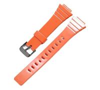 POYNMRE Uhrenarmband aus Harz, kompatibel mit CASIO W-215H, W215H, Herren- und Damen-Sportuhren, 18 mm, Zubehör(Orange B)