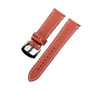 POYNMRE Uhrenarmband aus Rindsleder, 18 mm, kompatibel mit CASIO, F91W, W-800H, SGW400, F105/108, A158, AE1200/1300, Retro-Armbänder for Herren Schnellverschluss(Red)