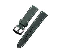 POYNMRE Uhrenarmband aus Rindsleder, 18 mm, kompatibel mit CASIO, F91W, W-800H, SGW400, F105/108, A158, AE1200/1300, Retro-Armbänder for Herren Schnellverschluss(Green)
