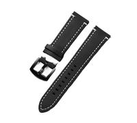 POYNMRE Uhrenarmband aus Rindsleder, 18 mm, kompatibel mit CASIO, F91W, W-800H, SGW400, F105/108, A158, AE1200/1300, Retro-Armbänder for Herren Schnellverschluss(Noir)