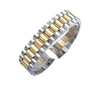 POYNMRE Uhrenarmband kompatibel mit Rolex DATEJUST DAY-DATE OYSTERPERTUAL DATE Edelstahlarmband Uhrenzubehör 13 17 20 21 mm Uhrenarmband(Silver Gold,21mm)