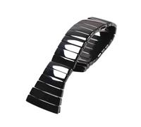 POYNMRE Uhrenzubehör Keramikarmband Kompatibel mit Rado Sintra Series Armband Schwarzes(17mm)