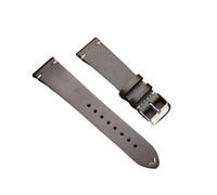 POYNMRE Universelles Uhrenarmband aus echtem Leder, 18, 19, 20, 21, 22, 24 mm, Retro-Wachs-Design, dünnes Rindsleder, Damen- und Herrenarmband(Army Green,18mm)