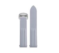 POYNMRE VITON-Gummiband, kompatibel mit Cartier Roadster-Uhr WE500260 W6206018, 19 mm, blau-orangenfarbenes Armband 18 Faltschließe(Gray silver)