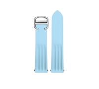 POYNMRE VITON-Gummiband, kompatibel mit Cartier Roadster-Uhr WE500260 W6206018, 19 mm, blau-orangenfarbenes Armband 18 Faltschließe(Light Blue silver-A)