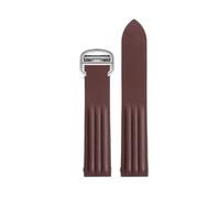 POYNMRE VITON-Gummiband, kompatibel mit Cartier Roadster-Uhr WE500260 W6206018, 19 mm, blau-orangenfarbenes Armband 18 Faltschließe(Brown silver)
