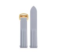 POYNMRE VITON-Gummiband, kompatibel mit Cartier Roadster-Uhr WE500260 W6206018, 19 mm, blau-orangenfarbenes Armband 18 Faltschließe(Gray gold)