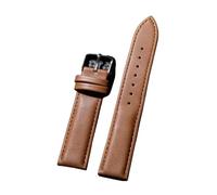 POYNMRE Wasserdichtes Lederarmband 14 mm, 16, 18, 20, 22, Uhrenarmband for Damen und Herren, weiches Armband, universelles Uhrenzubehör(Light Brown,22mm)