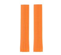 POYNMRE Weiches Gummi-Uhrenarmband Aquanaut, passend for Patek Philippe Silikon 5164A 5167A 5168A, 21 mm, Faltschließe, Handgelenk(Orange-No buckle)