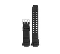 POYNMRE Weiches Silikon-Armband, kompatibel mit Casio G-SHOCK Aviation 5121 Armband GW-3500B GW-3000B GW-2000 G-1200B G-1250B Herren-Sportuhrenarmband(Black-silver bucke)