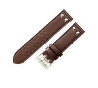 POYNMRE Weiches, verschleißfestes Zubehör aus Rindsleder, kompatibel mit Hamilton H760250 Khaki Aviation Field 20 22 mm Herren-Armband(Coffee Coffee-Steel,22mm)