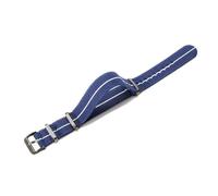 Poyuad 18/20/22 mm x 28,5 cm Nylonarmband, Unisex-Sportarmband mit Schnellverschlussfunktion,Blau Weiß-Schwarz,18mm
