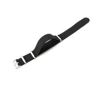Poyuad 18/20/22 mm x 28,5 cm Nylonarmband, Unisex-Sportarmband mit Schnellverschlussfunktion,Schwarzer Stahl,20mm