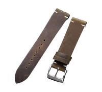 Poyuad 18-22 mm breites, gewachstes Vintage-Lederarmband, handgenähtes Lederarmband mit Used-Look,18 mm