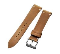 Poyuad 18-22 mm breites, gewachstes Vintage-Lederarmband, handgenähtes Lederarmband mit Used-Look,20 mm