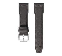 Poyuad 19 cm lang, 20-22 mm breit, Herren-Uhrenarmband aus Leder mit Sicherheitsfaltschließe, Ersatzteil.,20 mm