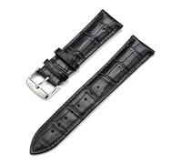 Poyuad 20 cm lang, 12-26 mm breit, Lederarmband mit Schnellverschluss, universelles Ersatzarmband,Schwarz,26 mm