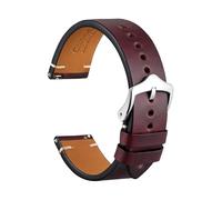 Poyuad 20 cm langer, gewachster Lederriemen, 18-22 mm breit, Vintage-Stil, Schnellverschluss, verstellbarer Riemen.,20 mm