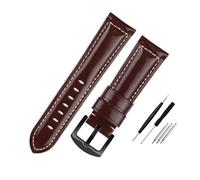 Poyuad 20 cm langer, handgefertigter Vintage-Lederriemen, 19-24 mm breit, verstellbarer Riemen, geeignet für den Alltag,21 mm