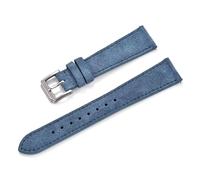 Poyuad 20 cm langer Riemen aus Vintage-Wildleder, 18-22 mm breit, Schnellverschluss, weich im Griff, geeignet für den lässigen Alltag.,Blau,20 mm