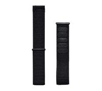 Poyuad 20 mm, 22 mm, 20 cm Länge, elastisches Nylon-Uhrenarmband mit Schnellverschluss - verstellbares Klettband für bequemes Tragen,Schwarz,20mm