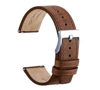 Poyuad 21 cm langes Lederarmband mit Schnellverschluss, 18-22 mm breit, geeignet für den Alltag, verstellbarer Riemen.,22 mm