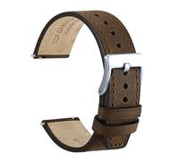 Poyuad 21 cm langes Lederarmband mit Schnellverschluss, 18-22 mm breit, geeignet für den Alltag, verstellbarer Riemen.,20 mm