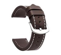 Poyuad 22 cm langes Vintage-Lederarmband, 18-24 mm breit, Edelstahlschließe, langlebig, Unisex, für den täglichen Gebrauch geeignet.,20 mm