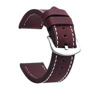 Poyuad 22 cm langes Vintage-Lederarmband, 18-24 mm breit, Edelstahlschließe, langlebig, Unisex, für den täglichen Gebrauch geeignet.,20 mm