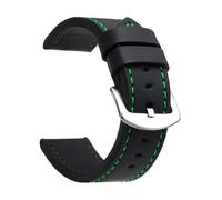 Poyuad 22 cm langes Vintage-Lederarmband, 18-24 mm breit, Edelstahlschließe, langlebig, Unisex, für den täglichen Gebrauch geeignet.,18 mm